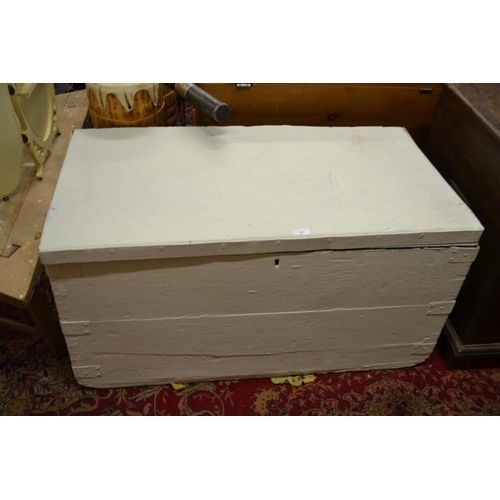 756 - Large Seaman's Chest painted White 42