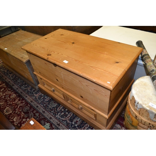 759 - Quality Pine Trunk With Drawer W37