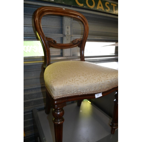 807 - Upholstered Victorian Balloon Backed Chair