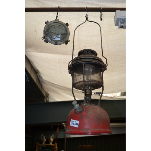 327A - Tilley lamp & vintage head lamp