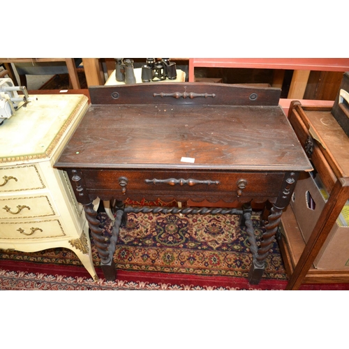 778 - C19 Side Table with Barley Twist Legs and Drawer