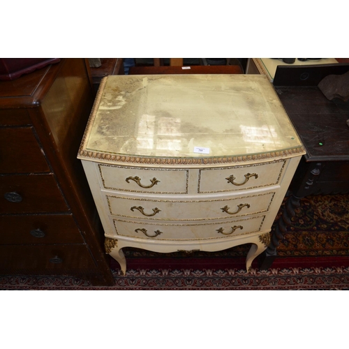 780 - Bow Fronted 3 Draw French Style Chest of Drawers W23