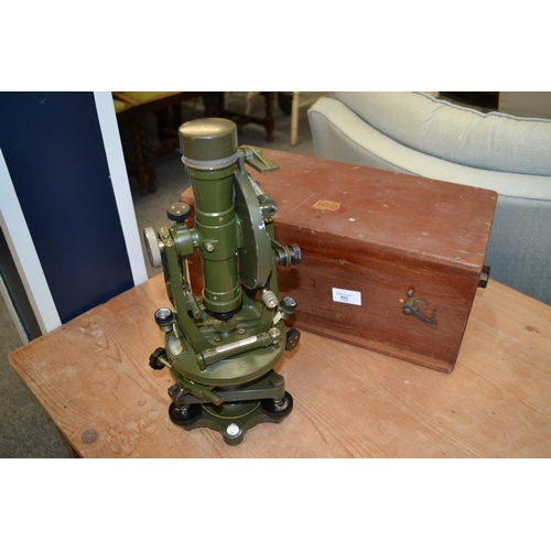 802 - Boxed Theodolite By ER Watts & Sons 1944 in Good Condition