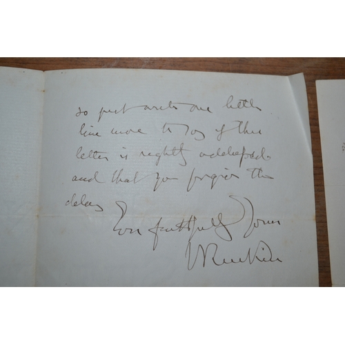 538 - John Ruskin Signed and Dated Letters Addressed From Brantwood, Coniston, Lancashire, Mostly Jan 1880