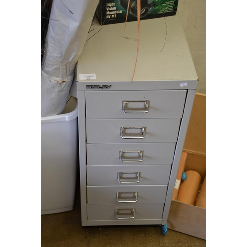 12 - Bisley 6 drawer metal index unit