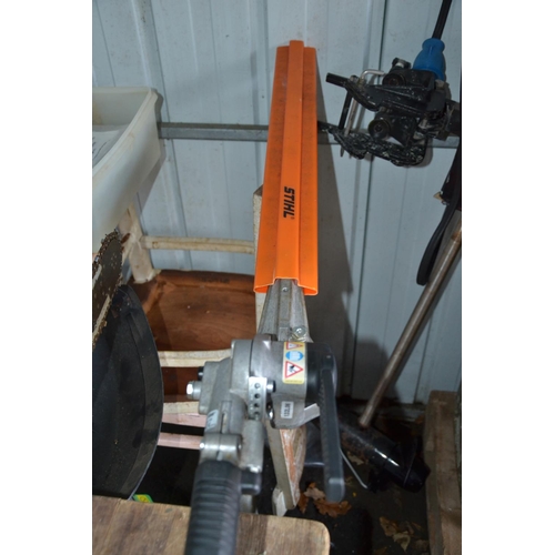 23 - Stihl petrol long-arm hedge trimmer, with adjustable angle cutting end. Full working order.