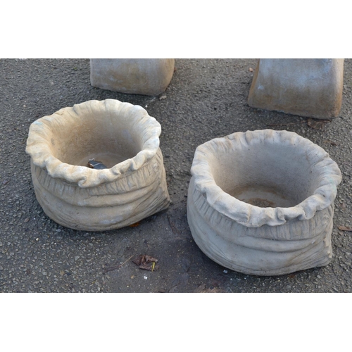 89 - Pair of sacked shaped planters