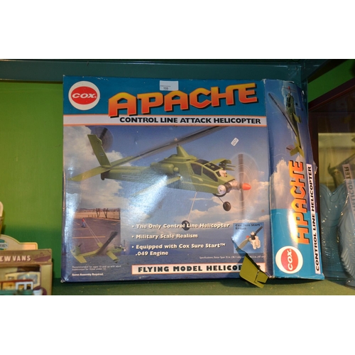 133 - Apache control line attack helicopter in box