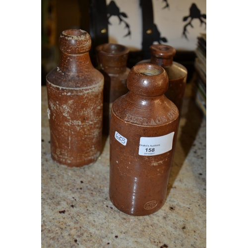 158 - 4 Stoneware jars