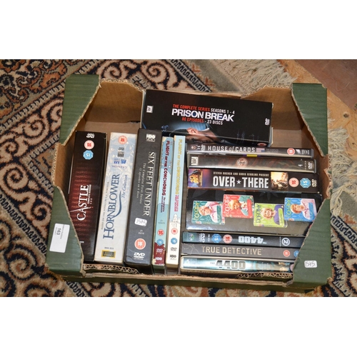 163 - Box of DVD's inc. Prison break, etc.