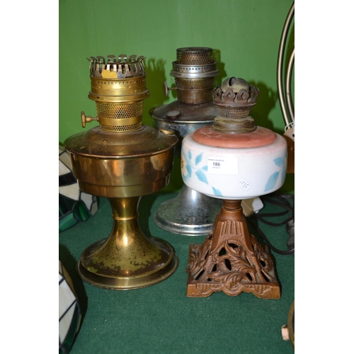 186 - 3 oil lamp bases