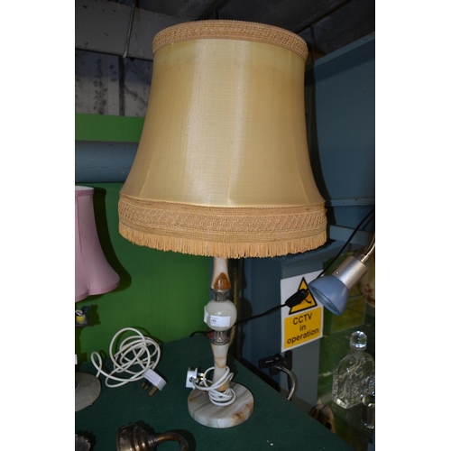 195 - Onyx based lamp with shade