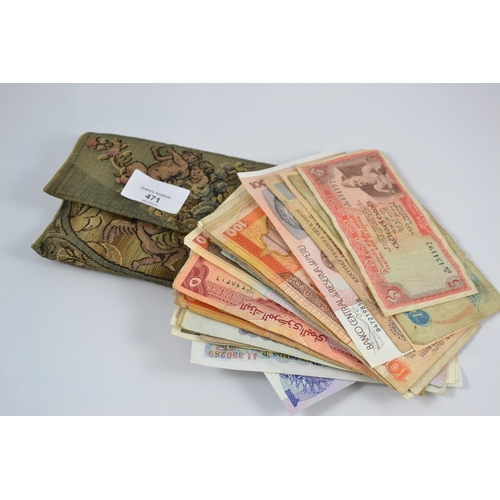 471 - Wallet of European and Asian Bank Notes