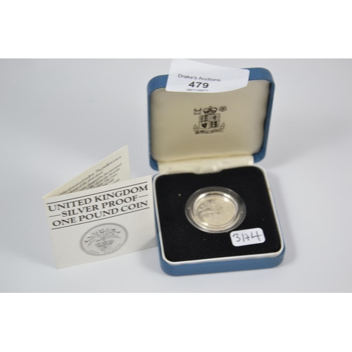 479 - Silver Proof 1984 £1 Coin