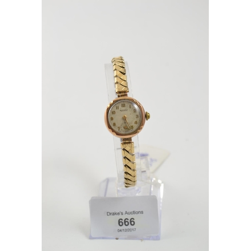 128 - Ladies gold rotary watch in GWO (Strap Not Gold)