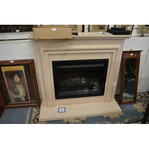 191 - Electric fireplace & surround. Full working order.