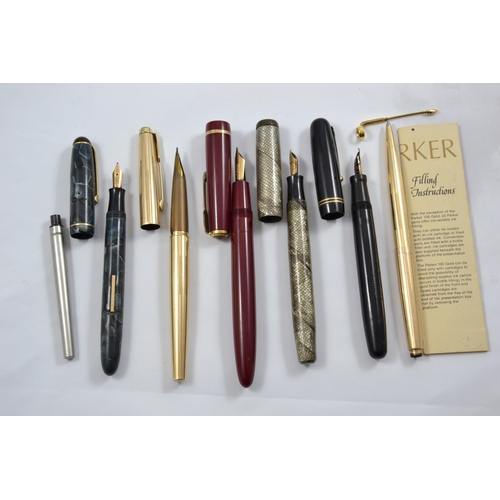 27 - Collection of Parker & Swan fountain pens