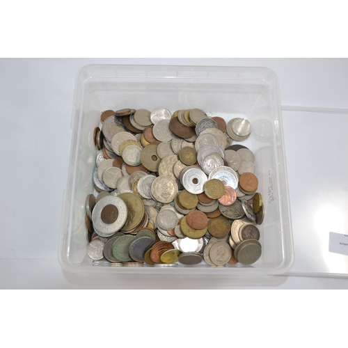 3 - Tub of foreign coins