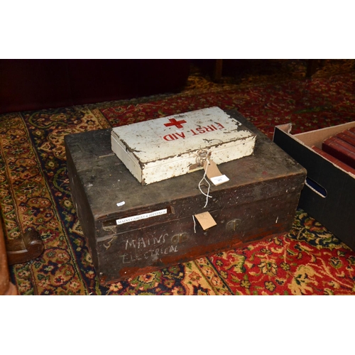 323 - Vintage first Aid box & tool box