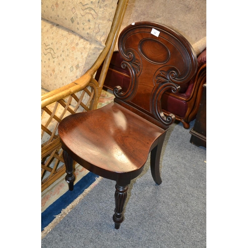 338 - Victorian Mahogany hall chair