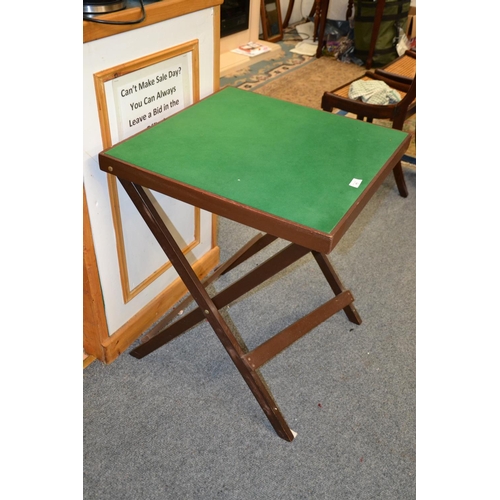 343 - Baize topped card table