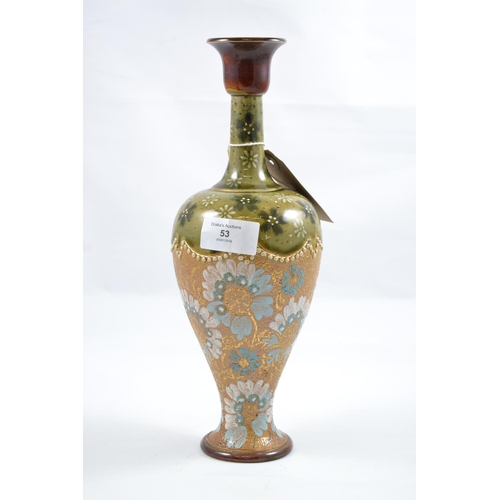 53 - Doulton slaters floral stoneware vase