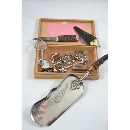 80 - Interesting collectables inc. citrine handled sgian-dubh