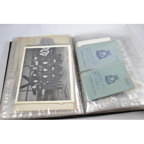 85 - Collection of RAF & other military memorabilia set in album