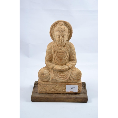 96 - Buddhist sandstone figure