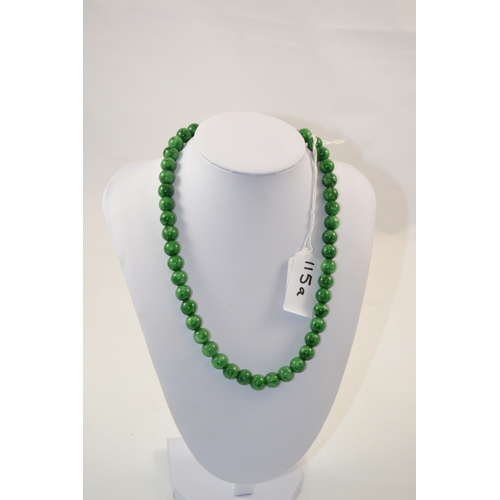 115A - Green hard stone necklace