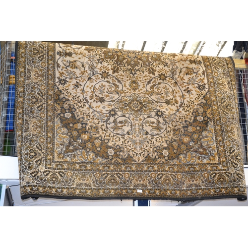 358d - Modern floral brown rug 3m x 1.9m