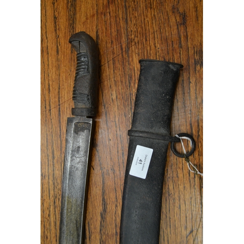41 - Early C19 troopers sword. Worn condition.