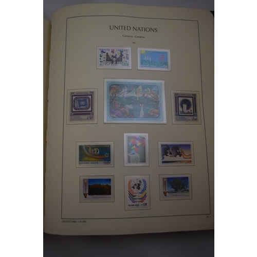 413 - United Nations mint stamps in album, photos from selected pages