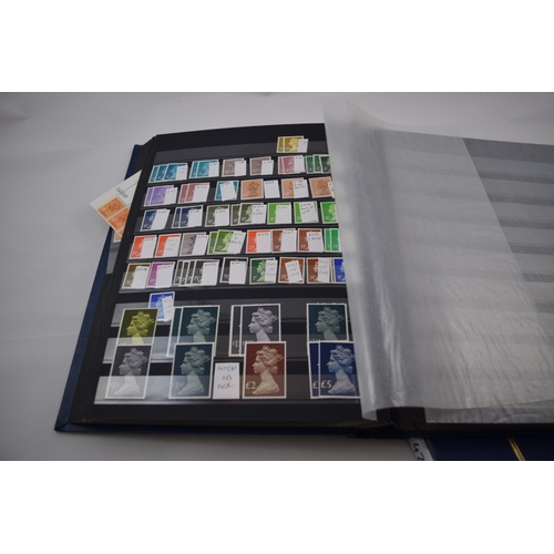 423 - GB stamps, George VI to QE2 mint definitives in 2 stock books