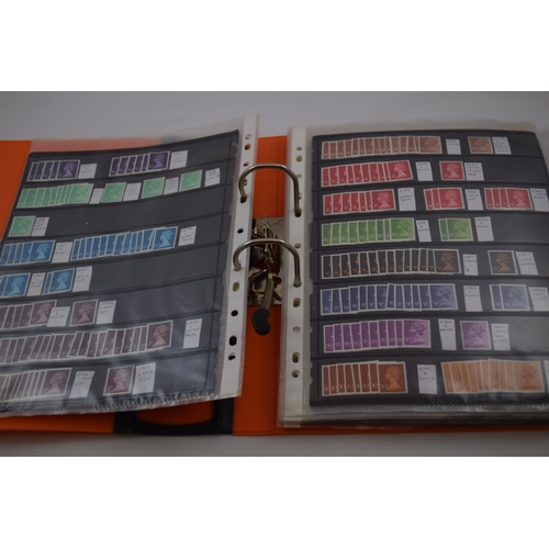 424 - GB decimal definitives in 1 stock book, all mint, including regional