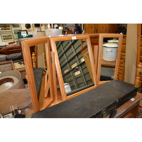 211 - Modern 3 part pine dressing table mirror