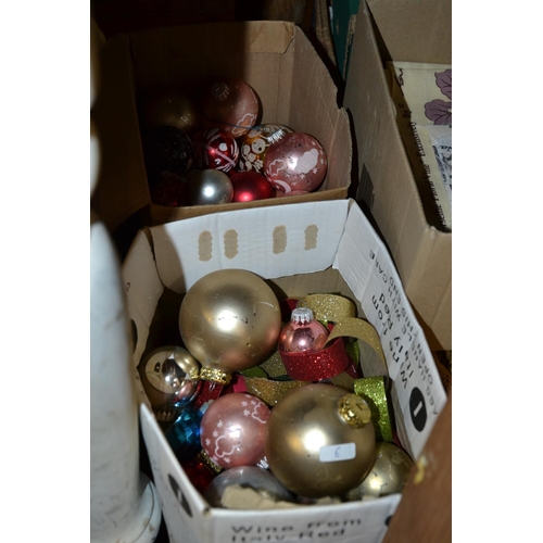 61 - 2 boxes of Christmas baubles