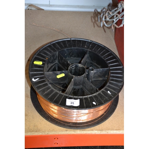 74 - Large roll of copper welding wire on reel