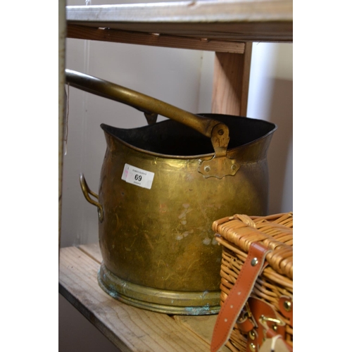 69 - Brass Coal scuttle