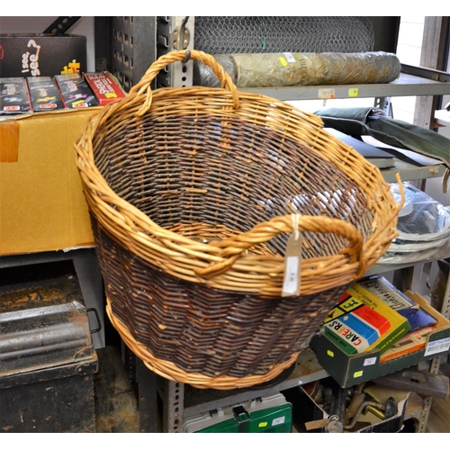 91 - Medium size wicker log basket