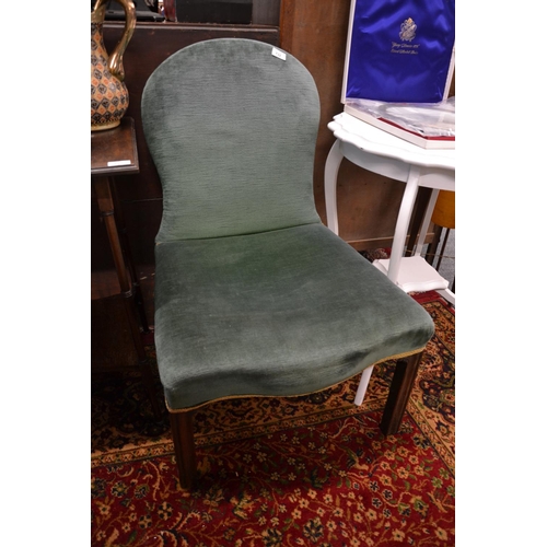 732 - Victorian green upholstered nursing chair