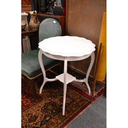 733 - White Painted Occasional Table