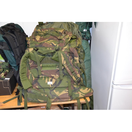 10 - 4 Military issue DPM pattern backpacks + 2 other