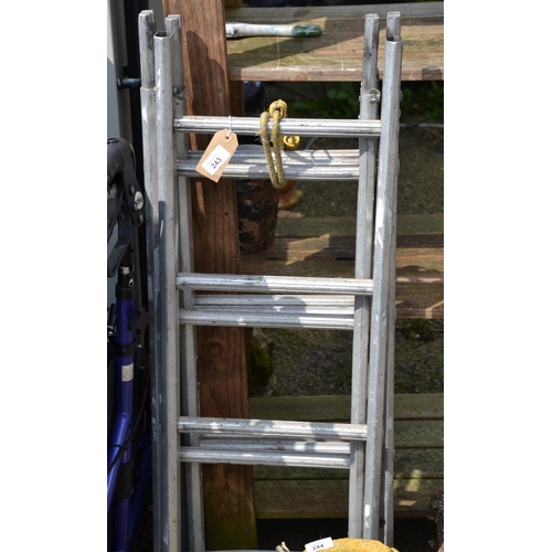 243 - 4 Part aluminium ladder