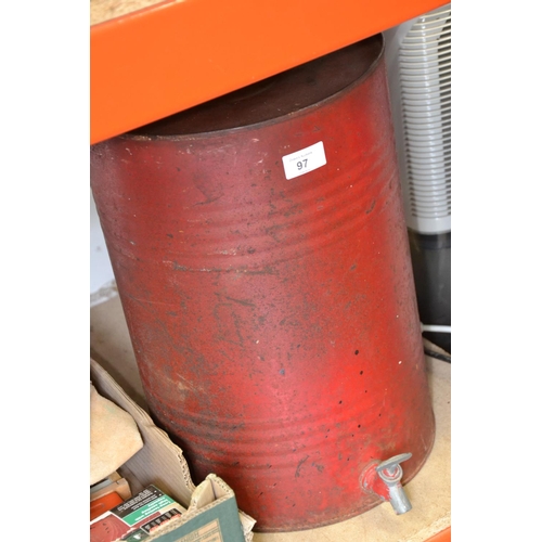 52 - Red oil drum with tap