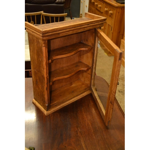 700 - Oak glass fronted bathroom/spice cabinet