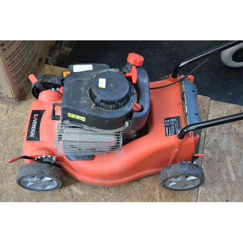 20 - Sovereign petrol lawn mower. tested full working order (no grass collection box)