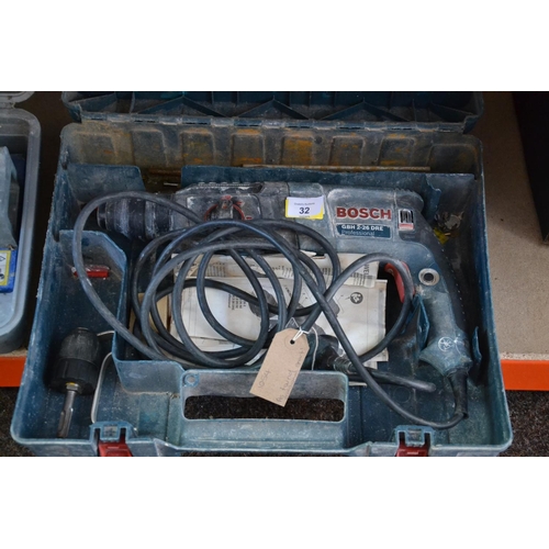 32 - Bosch GBH 2-26 DRE SDS + hammer drill (as found)