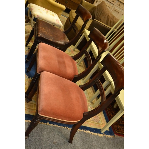 690 - Two Regency flame mahogany dining chairs