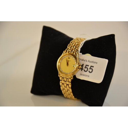 Raymond Weil lady s bracelet watch. Gold plated case. Reference